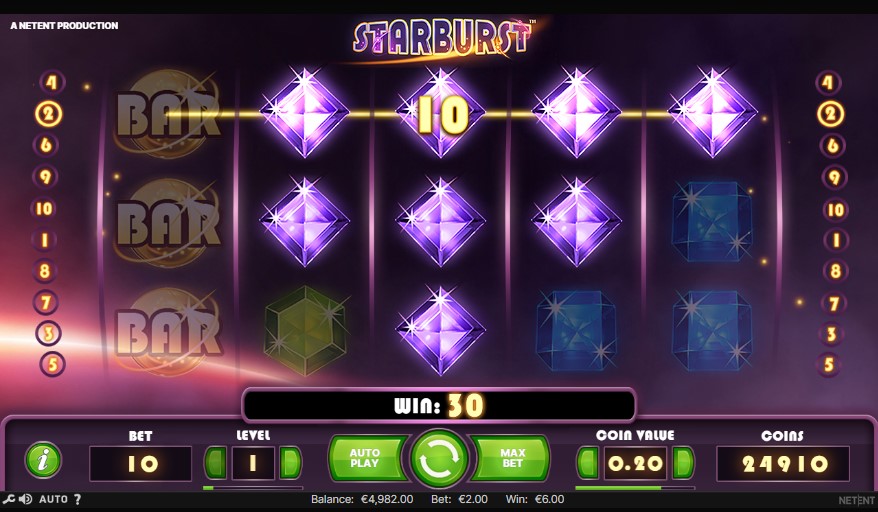 Starburst Sot winning combination